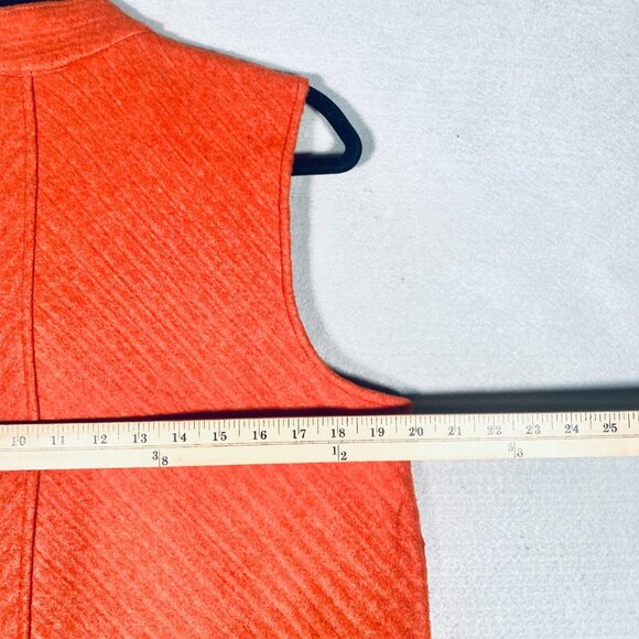 Habitat Vest Womens L Orange Stretch Sleeveless Button Up Collared Art - Picture 8 of 9